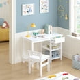 thumbnail image 6 of STAROUS Kids Desk and Chair Set, Wooden Study Table with Drawer and Storage Shelves, Children Study Desk for 3–8 Years Old, Student Writing Table for Bedroom or Classroom, 6 of 7
