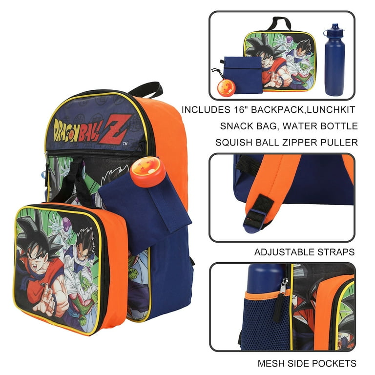 Dragon Ball Z kids Backpack Set 4-Piece School Supplies Combo - Walmart.com