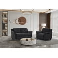 thumbnail image 3 of Modern Black Fabric Living Room Sofa Single Seat - Stylish and Durable for Compact Spaces, 3 of 6