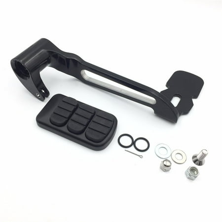 Glide Twin Pedal - HTT Black Billet Hollow-Out Brake Lever Brake Pedal Foot Lever with Food Peg Fit 2014-2016 Tri Glide Ultra FLHTCUTG Freewheeler FLRT
