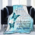 thumbnail image 2 of Gift to My Daughter Blanket from Mom, Best Daughter Gifts, Birthday Gifts for Daughter, Blue Butterfly Throw Blanket Present Positive Energy 50 * 60in, 2 of 6