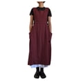 thumbnail image 1 of Pompotops Robe Décontractée Ample Unie à Bretelles Longues pour Femmes, 1 of 5