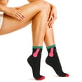 thumbnail image 4 of unbranded 1Par Calcetines Negros Cálidos De Para Mujer Con Alegre Y Material Cómodo, 4 of 6