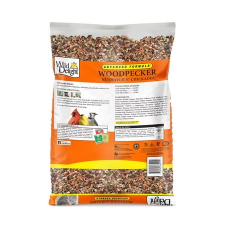 Wild Delight Woodpecker Nuthatch & Chickadee Bird Seed, 5 Lb