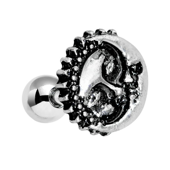 Body Candy 16G Womens 6mm 316L Steel Celestial Bodies Moon Sun Cartilage Earring Tragus Jewelry 1/4"