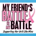 thumbnail image 3 of CafePress -  My Battle Too Friend Breast Cancer T Shirt - Women's Traditional Fit Dark T-Shirt, 3 of 4