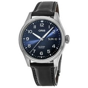 Oris Big Crown ProPilot Automatic Stainless Steel Blue Dial Black Leather Strap Day/Date Mens Watch 752 7760 4065-07 5 22 08LC