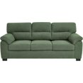 thumbnail image 6 of 81" 3 Seater Chenille Sofa, Comfy Upholstered Tufted Couch with Wide Armrests for Living Room, Apartment, Office (Dark Green), 6 of 8