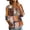 Multicolor, variant on Women's Patchwork Floral Print 3/4 Sleeve Henley Top - V-Neck Button Tunic Blouse, Loose Fit Boho Casual Summer Shirt for Vacation, Beach, Daily Wear Army Green S