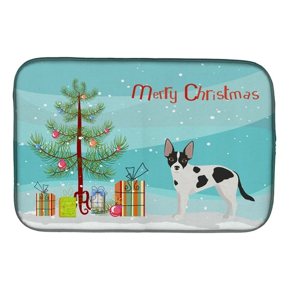 Jackhuahua Christmas Tree Dish Drying Mat