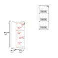 thumbnail image 7 of Modern White Side Table with Open Storage & 2 Shelves – Stylish Space-Saving Furniture for Living Rooms and Home Offices, 7 of 7