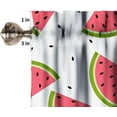 thumbnail image 6 of Watermelon Valance for Window,Summer Sweet Red Watermelon Kitchen Valances,Fresh Fruit Cartoon Watermelon Slices Print Short Curtain for Cafe Living Room Dining Room Bathroom,54x18in, 6 of 6