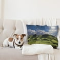 thumbnail image 4 of Ambesonne Nature Throw Pillow Cover 2 Pack, Summer Pasture Grassy Hills, 18", Green Blue, 4 of 7