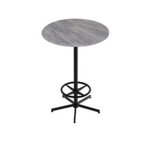 Holland Bar Stool 42" Tall OD216 Indoor/Outdoor All-Season Table with 32" Diameter Greystone Top