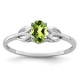 thumbnail image 3 of 925 Sterling Silver Rhodium-Plated Peridot Ring Size 10, 3 of 6