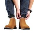 thumbnail image 1 of LSLJS Men's High Top British Style Work Black Versatile Leather Boots, Men's Ankle Boots, 1 of 9