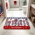 thumbnail image 4 of Patriotic Welcome Doormat, Flag Printed Floor Rug, Non Slip Entryway Mat, Weatherproof Decor for Independence Day Indoor Front Door Space, 4 of 6