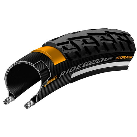 Ride Tour City/Trekking Bicycle Tire, 700x28, Continuous center tread provides good rolling characteristics and ample traction when cornering By