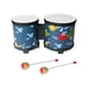 thumbnail image 3 of Tambores Bongo de 5" y 6" Instrumento musical Bongos de práctica Tambor de mano africano para Mar, 3 of 9