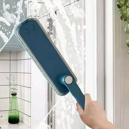 

2PC Cleaning Multifunctional Folding Brush Detachable Fine Fiber Dust Sweeping Floor Tub Shower Tile Bathroom Counter Duster