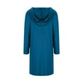 thumbnail image 5 of Itsame Womens Mini Dresses, Long Sleeve Solid Color Soft Casual Hooded Dress Blue L, 5 of 7