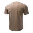 thumbnail image 5 of COSFO Summer Mens Tshirts Henley Short Sleeve Solid Cotton Classic T-Shirt Slim Fit Pullover Casual Workout Tops, 5 of 9