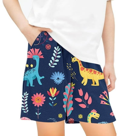 Children s Summer Shorts Loose Print Sports Pants Casual Pants With Pockets For Boys And Girls Jumpsuits For Clothes With Pockets For Girl Shorts For Girl High Waisted tummy control panties
