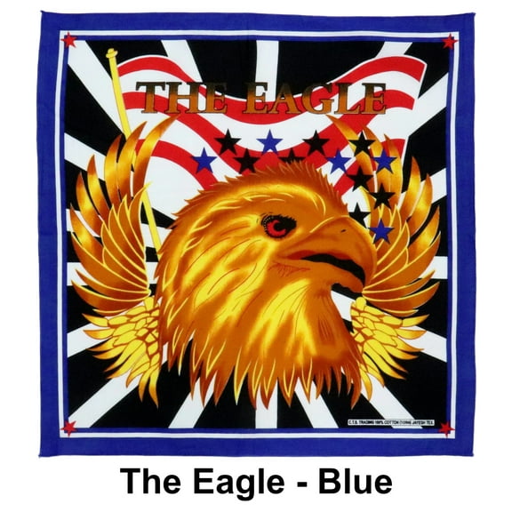 The Eagle Blue Design Print Cotton Bandana (22 inches x 22 inches)