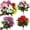 Pink, variant on 8 Bundles Artificial Impatiens Flowers for Outdoors UV Resistant Faux Impatiens Bushes Fake Silk Shrubs with Stake for Outside Front Porch Garden Window Box Planter Decor
