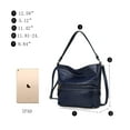 thumbnail image 3 of MKF Collection Sierra Women’s Vegan Leather Shoulder Bag by Mia K - Pink, 3 of 6