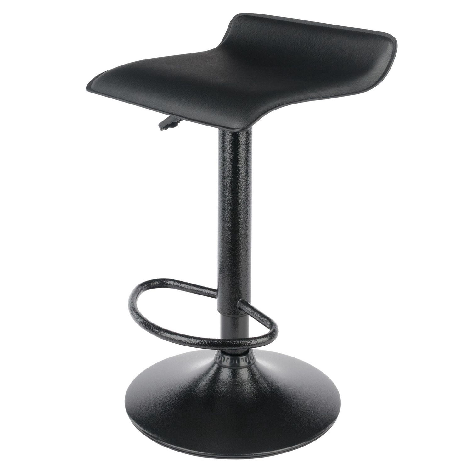 Winsome Obsidian Adjustable Swivel Stools, 2-Pc Set, Black