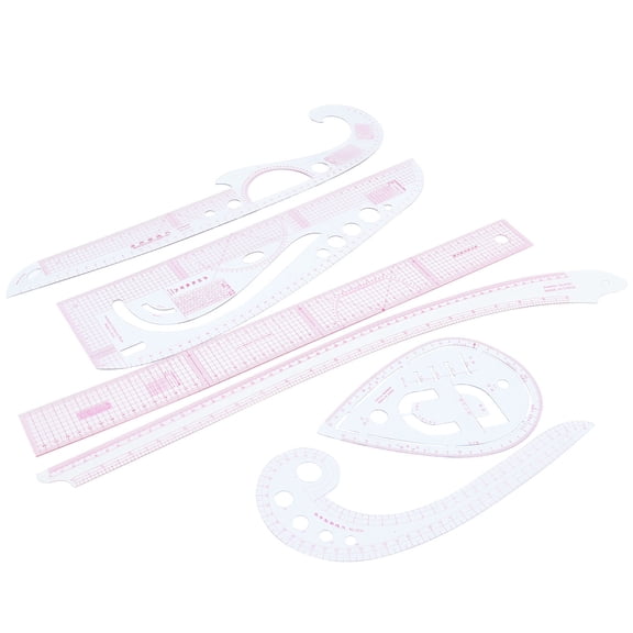 MLINS Tailor Craft Tool Sewing Ruler Slotted Quilting Rulers for and Pink