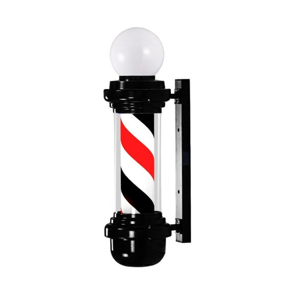 Gazechimp 23.6" Barber Pole Light Classic Signs Barber Shop Open Sign for Indoor Salon red black white