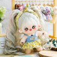 thumbnail image 4 of Muñeca de algodón de felpa Kawaii, 20cm, Idol, figura de súper estrella de peluche, muñeca de estrella de pelo largo de Anime lindo, puede cambiar la ropa, regalo, 4 of 5