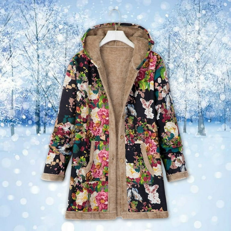 Casual Print Long Sleeve Hooded Cardigan Outwear Casual Print Long Sleeve Hooded Cardigan Outwear