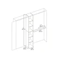 thumbnail image 3 of Adjustable Closet Organizer System - White Freestanding Shelving Unit With 3 Hanging Rods & 6 Shelves, Customizable For 4-9 Ft Closets, 3 of 3