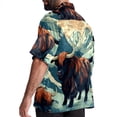 thumbnail image 3 of Yak Men's Casual Short Sleeve Button Down Shirts - Printed Summer Beach Tops for Men and Women, 3 of 6