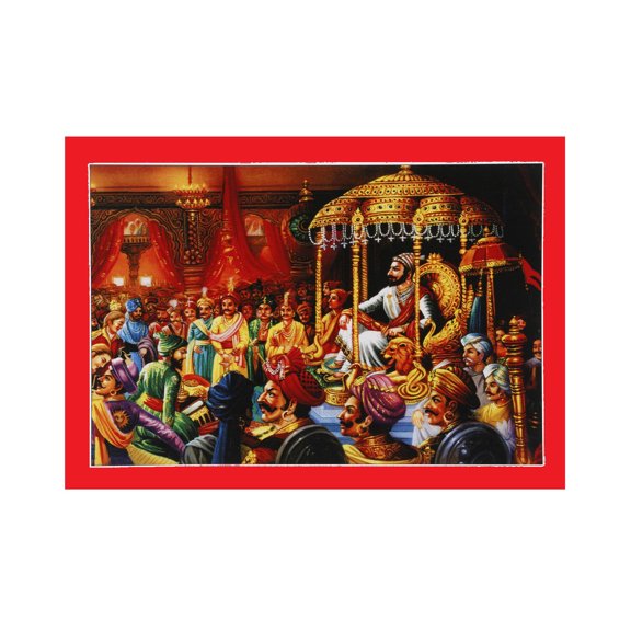 Bm Traders Chattrapati Shivaji Maharaj Rajabhishek Wall Sticker Poster Print Without Frame (24 X 48 Inch) OR ( 2 X 4 Feet) Art Décor Only Poster