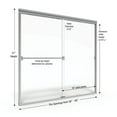 thumbnail image 6 of Basco Clch05a6057xp Classic 57" High X 60" Wide Bypass Semi Frameless Tub Door - Bronze, 6 of 7