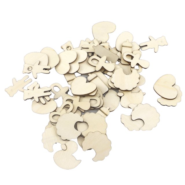 Bearachild 200 piezas de rebanadas de madera, adorno para el hogar exquisito y sencillo, pieza artesanal, accesorio para hacer diferentes manualidades Artesanía Bearachild HA012601-00