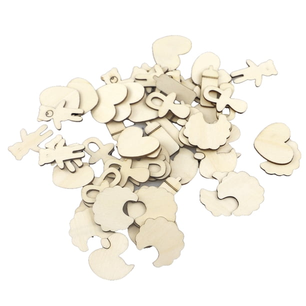 Inteprter 200 piezas de rebanadas de madera, adorno para el hogar exquisito y sencillo, pieza artesanal, accesorio para hacer diferentes manualidades Artesanía Inteprter HA012601-00
