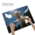 thumbnail image 2 of 1000-Piece Wooden Jigsaw Puzzle for Adults - Jumping Playful Dog Sunny , Interlocking Pieces with Guide Letters, Holiday Gift & Home Decor, 2 of 7