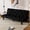 Black, variant on CARZZI Modern Convertible Futon Sofa Bed, Adjustable Loveseat Futon Couch with Metal Legs, Upholstered Sofa Bed with Wood Frame, Sleeper Couches for Small Compact Living Room,Office (Black-Velvet)