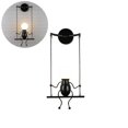 thumbnail image 1 of Luces de pared LED Swing Doll Apliques de pared Iluminación Decoración de metal Lámparas de noche Lámpara de pared del dormitorio, 1 of 8