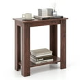 thumbnail image 1 of Patiojoy Wood End Table 2-tier Rectangular Side Table Home Accent Table w/ Storage Shelf Small Night Stands Sofa Side Coffee Table Mahogany, 1 of 8