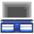 thumbnail image 3 of ChVans Modern LED TV Stand for TVs up to 80" with Adjustable LED Lights/Outlet, High Gloss Entertainment Center with Open Shelves Storage, Media Console TV Stands for Living Room, Game room, Bedroom, 3 of 7