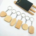 thumbnail image 4 of LLavero de madera Natural, cadena Circular con forma de corazón, regalo personalizado, grabado en blanco, bricolaje, venta al por mayor, fábrica a granel, 4 of 4
