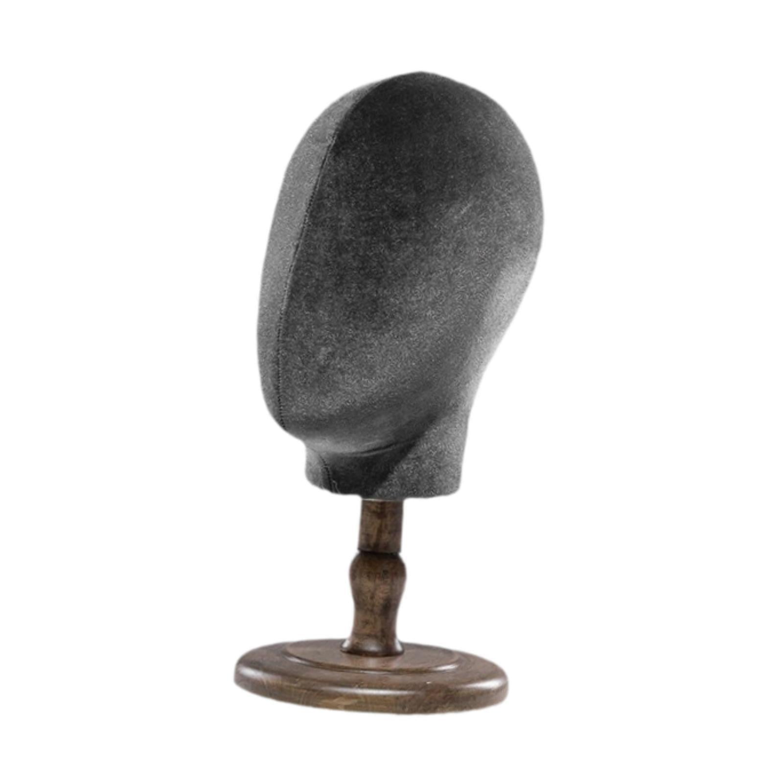 Serenable Mannequin Head Display Model Head Stable with Base Hairpiece Styling Hat Rack Manikin Head Model for Home Hairpieces Hats Brown