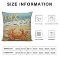 thumbnail image 5 of YINGXI Throw Pillow Cushion Cover, Summer Card Animals on The Beach Holiday Vacation Theme Print, Decorative Square Accent Pillow Case, Brown White 12x12in, 5 of 5