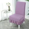 thumbnail image 4 of Universal Chair Covers 1PC 15.75x15.75x23.62in,HighElasticity Polyester Seat Covers Set Thickened Durable Protection for Kitchen Dining Chairs SpillResistant Easy Fit(Purple), 4 of 9